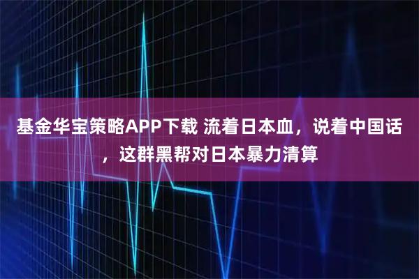基金华宝策略APP下载 流着日本血，说着中国话，这群黑帮对日本暴力清算